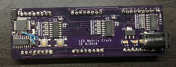 PCB side of the clock.