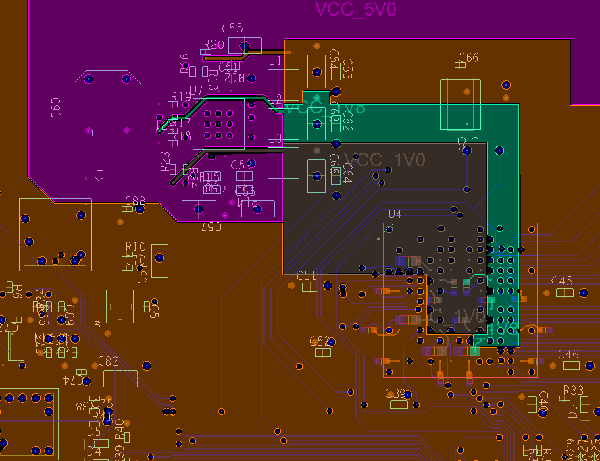 FPGA power plane layout